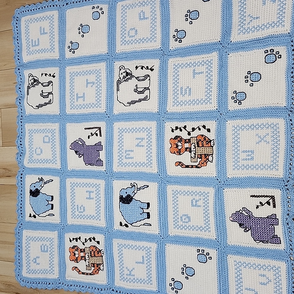 Handmade blanket/playmat abc animals new Teachers Gift